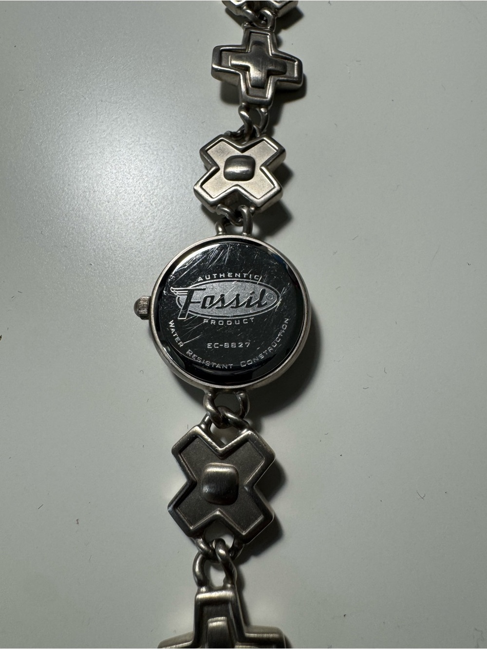 Vintage Rare Y2K Fossil Two-tone Bracelet Clasp Watch - Picture 6 of 9